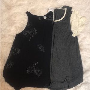 Bundle of 2 old Navy gray tops